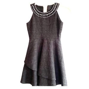 NET : Blush Party dress w/crystal embellishments